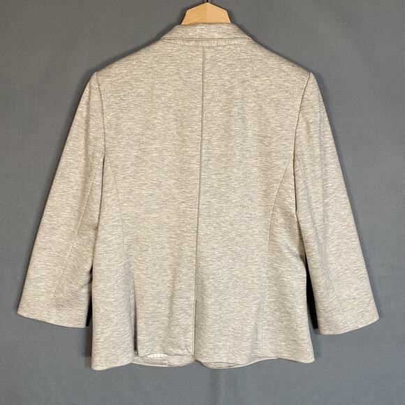 The Limited Womens Knit Blazer Size Large Single Breasted Gray Career Office - Picture 6 of 9